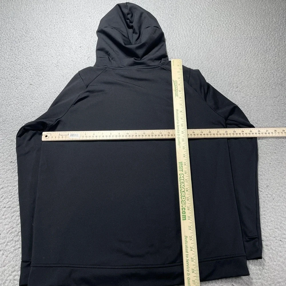 UNRL Hoodie Mens L Black PG Optimal Performance Golf Fleece Pullover Sweatshirt - Picture 5 of 10